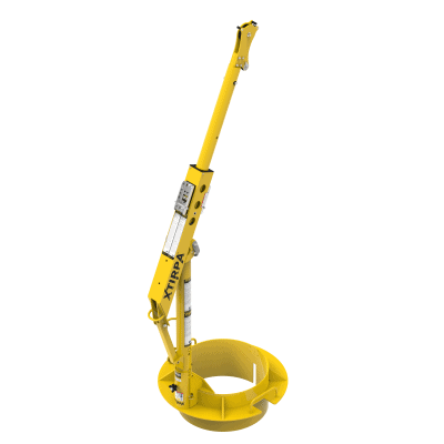 Manhole Collar Davit Arm System c/w Fall Arrest Recovery Device, Man Riding Winch & Brackets