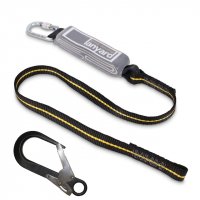 Fall Arrest Lanyard with shock absorber 1-2m - with Scaffold Hook