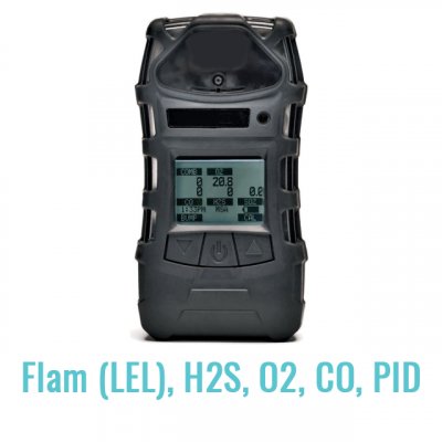 PID Gas Monitor - Multi Gas (Flam (LEL), H2S, O2, CO, PID)